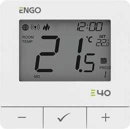ENGO CONTROLS ENGO Controls E40-230W - Programowany, Internetowy natynkowy regulator temperatury ZigBee/868MHz, 230V, biały