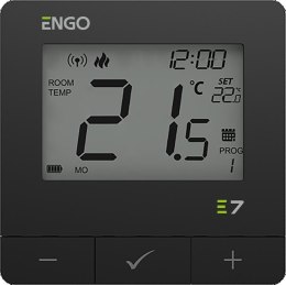 ENGO CONTROLS ENGO Controls E7-RFB - Programowany, bezprzewodowy regulator temperatury, czarny