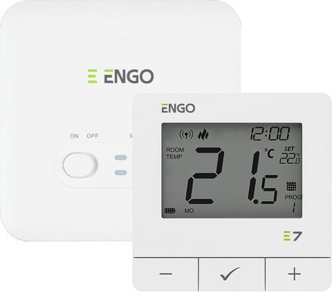 ENGO CONTROLS ENGO Controls E7-RFW - Programowany, bezprzewodowy regulator temperatury, biały