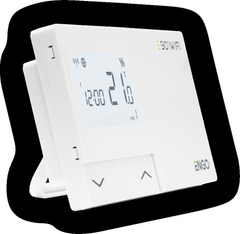 ENGO CONTROLS ENGO Controls E901-WIFI - Regulator temperatury bezprzewodowy, Wi-Fi, Internetowy, biały, 868MHz, bateryjny