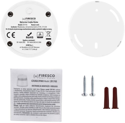 FIRESCO Zestaw czujników FIRESCO czujnik czadu+czujnik dymu