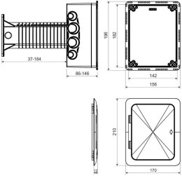 KOPOS Puszka uniwersalna do dociepleń z tubusem nośnym oraz otwieranym wiekiem Kopos KUZ-VOI_KB