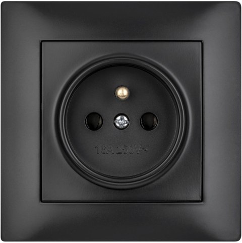 VCX Gniazdo pojedyncze z uziemieniem VCX WESA LC 13 Czarny