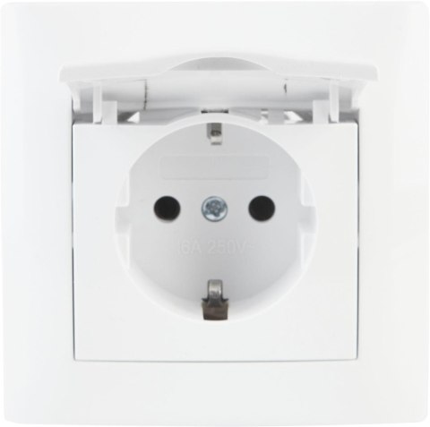 VCX Gniazdo z klapką typ: schuko VCX WESA LC 18 Biały