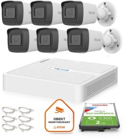 HILOOK Zestaw do monitoringu Hilook 6 kamer IP IPCAM-B4-P 4MP 2.8mm
