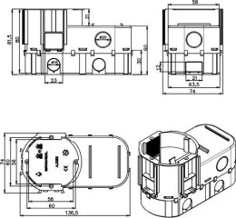 PAWBOL Puszka głęboka podtynk łączeniowa do elektroniki fi 68 PAWBOL A.0083