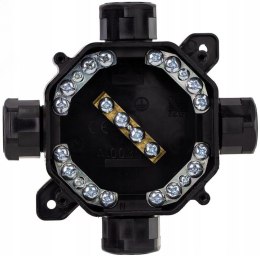 PAWBOL Puszka natynkowa hermetyczna PG16, IP 67 (5x4mm2), kolor czarny PAWBOL A.0035C