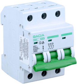 GACIA Wyłącznik nadmiarowoprądowy,6kA,B,3-pola,20A GACIA SB6L B 3P 20A