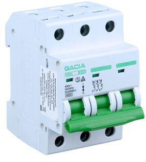 GACIA Wyłącznik nadmiarowoprądowy,6kA,B,3-pola,50A GACIA SB6L B 3P 50A
