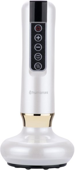 HUMANAS Masażer antycellulitowy z funkcją bańki chińskiej Humanas DermaSmooth - biały