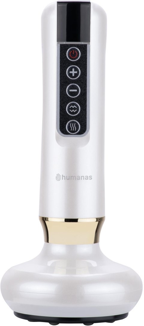 HUMANAS Masażer antycellulitowy z funkcją bańki chińskiej Humanas DermaSmooth - biały
