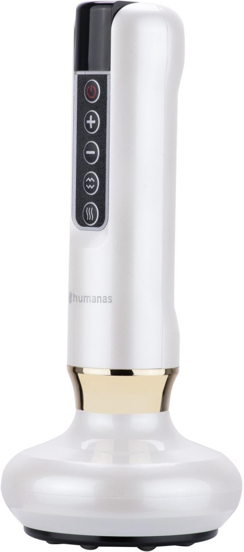 HUMANAS Masażer antycellulitowy z funkcją bańki chińskiej Humanas DermaSmooth - biały