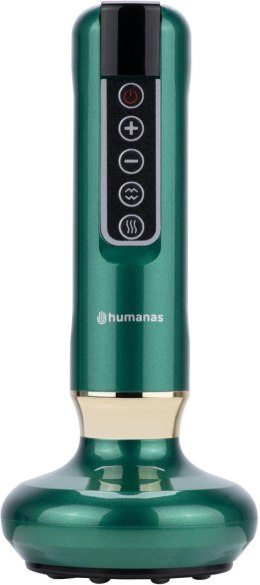HUMANAS Masażer antycellulitowy z funkcją bańki chińskiej Humanas DermaSmooth - zielony