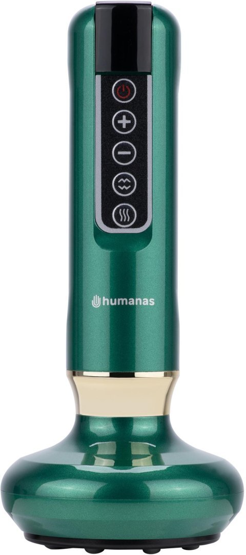 HUMANAS Masażer antycellulitowy z funkcją bańki chińskiej Humanas DermaSmooth - zielony