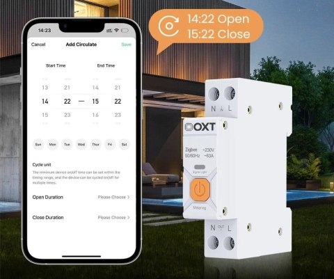 OXT Inteligentny Sterownik OXT | 63A | Licznik | ZigBee | Tuya T337