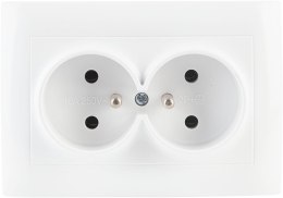 VCX Gniazdo podwójne z uziemieniem VCX WESA LC 16 Biały