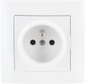 VCX Gniazdo pojedyncze z uziemieniem VCX WESA LC 13 Biały