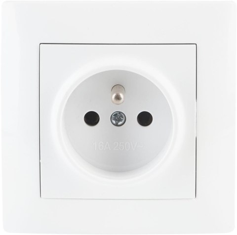 VCX Gniazdo pojedyncze z uziemieniem VCX WESA LC 13 Biały