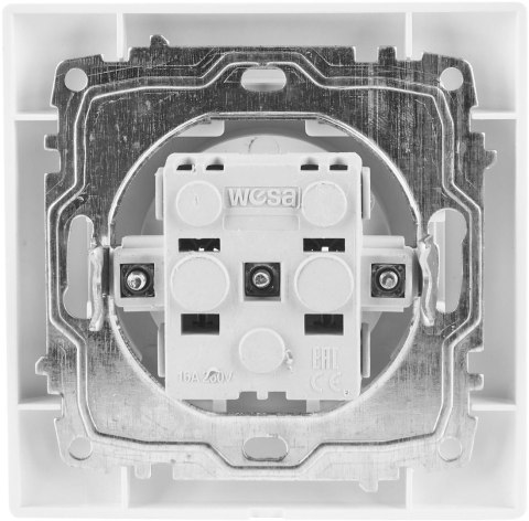 VCX Gniazdo pojedyncze z uziemieniem VCX WESA LC 13 Biały