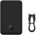 BASEUS Powerbank Baseus Magnetic Mini PPCX150001 20000mAh 20W PD ŁADOWANIE INDUKCYJNE Qi USB-C KABEL USB-C