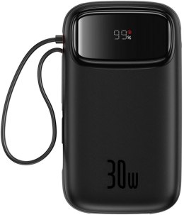 BASEUS Powerbank Baseus QPow 2 20000mAh 30W z 2 wbudowanymi kablami USB-C - czarny