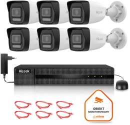 HILOOK Zestaw monitoringu Hilook 6 kamery IP IPCAM-B8-30DL z dyskiem 2TB