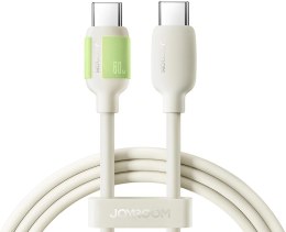 JOYROOM Kabel Joyroom S-A53 60W USB-C - USB-C z fluorescencyjną końcówką 2 m - beżowy