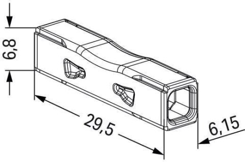 WAGO Szybkozłączka przelotowa uniwersalna LINKA/DRUT 2x 0,2-4mm2 WAGO 2773-2401 (Paczka 100szt.)