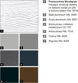 HORMANN Brama garażowa segmentowa Renomatic/Hormann z napędem ProLift500-2 i szyną FS30 - przetłoczenia M Woodgrain. Wymiar 2500x2250mm.