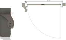 PRESBET Uchwyty MOD.80/10/36 na słupek do napędów z otworami 10mm: Beninca, NICE, BFT Athos, DEA itd.