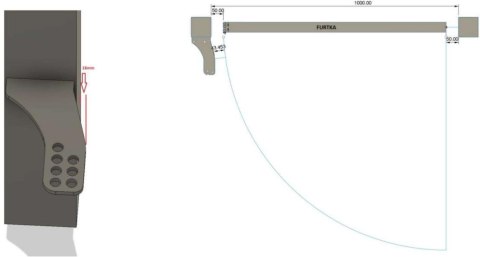 PRESBET Uchwyty MOD.80/12/16 na słupek do napędów z otworami 12mm: CAME, ROGER, FAAC, Genius, DTM, Proxima, Hato, Tousek itd.