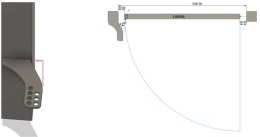 PRESBET Uchwyty MOD.80/12/36 na słupek do napędów z otworami 12mm: CAME, ROGER, FAAC, Genius, DTM, Proxima, Hato, Tousek itd.