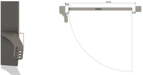 PRESBET Uchwyty MOD.80/12/36 na słupek do napędów z otworami 12mm: CAME, ROGER, FAAC, Genius, DTM, Proxima, Hato, Tousek itd.
