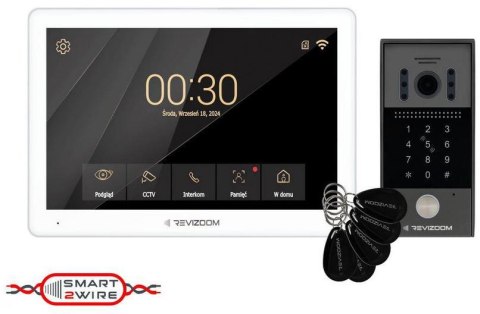 REVIZOOM Wideodomofon REVIZOOM RM-T203HD WHITE/RC-212HD-CK1