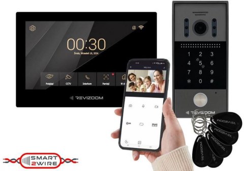 REVIZOOM Wideodomofon REVIZOOM RM-T273HD BLACK/RC-212HD-CK1