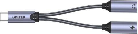 UNITEK Unitek Adapter USB-C na 2 x port USB-C audio i 18W