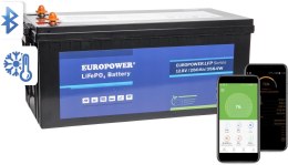 EUROPOWER Akumulator LiFePO4 EUROPOWER serii LFP 12,8V 280Ah Bluetooth, mata grzewcza (Żywotność ~4000 cykli)