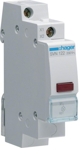 HAGER Lampka sygnalizacyjna, 230V AC, Czerwony LED HAGER SVN122