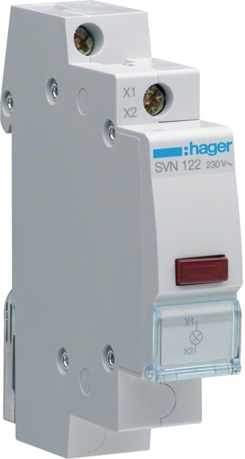 HAGER Lampka sygnalizacyjna, 230V AC, Czerwony LED HAGER SVN122
