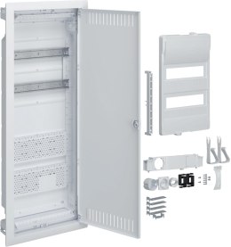 HAGER Rozdzielnica hybrydowa podtynkowa, 2 x12modułów, 2x płyta montażowa, 1x gniazdo 230V, HAGER Volta Hybrid VU602PLH