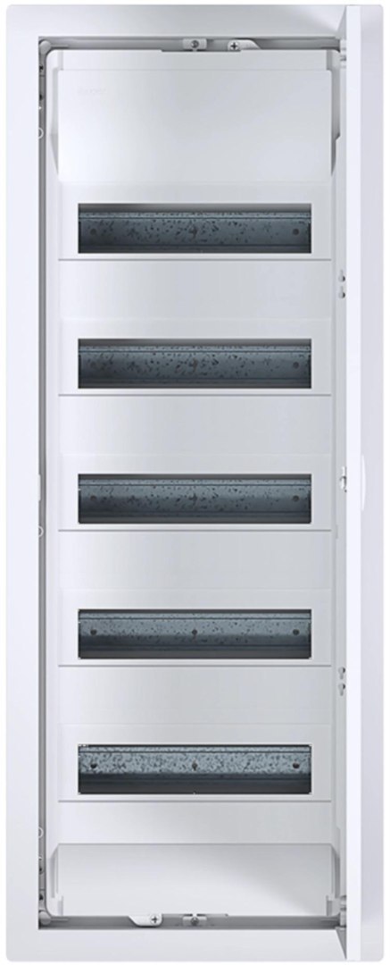 HAGER Rozdzielnica podtynkowa z drzwiami metalowymi, 5 rzędów, 60 modułów, IP30, HAGER Volta VU60NC