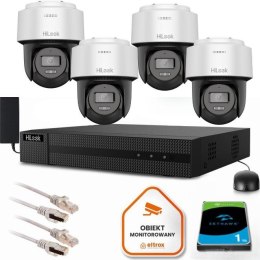 HILOOK Zestaw monitoringu Hilook 4 kamery IP PTZ 2MP PTZ-N2MP-P 2.8mm