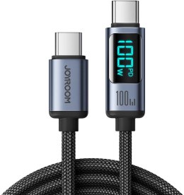 JOYROOM Kabel Joyroom Prism Series A16 USB-C / USB-C 100W 1.2m z wyświetlaczem LED