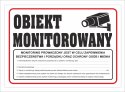 OEM Tabliczka PCV Obiekt Monitorowany z RODO 35x25 cm