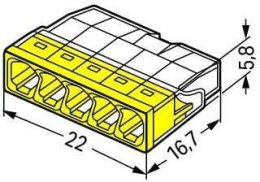 WAGO Szybkozłączka DRUT 5x 0,5-2,5mm2 WAGO 2273-205 (Paczka 100szt.)