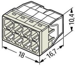 WAGO Szybkozłączka DRUT 8x 0,5-2,5mm2 WAGO 2273-208 (Paczka 50szt.)