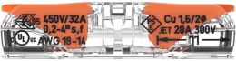 WAGO Szybkozłączka przelotowa uniwersalna LINKA/DRUT 2x 0,2-4mm2 WAGO 221-2411 (Paczka 60szt.)
