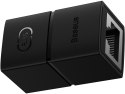 BASEUS Złączka sieciowa łącznik kabli Ethernet RJ-45 Baseus AirJoy Series 2 szt. - czarna