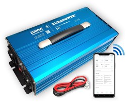 EUROPOWER PRZETWORNICA NAPIĘCIA INWERTER EUROPOWER 24V DC / 230V AC 2000W / 4000W CZYSTY SINUS BLUETOOTH