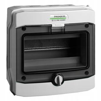NOARK PLASTIKOWA OBUDOWA INSTALACYJNA Natynkowa IP65, 1x6 modułów. PHS 6T NOARK 113262